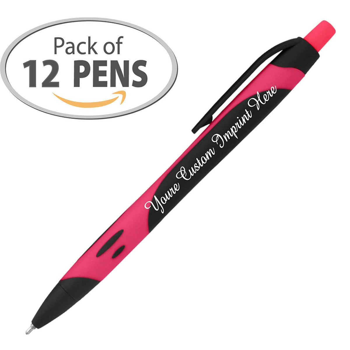 Custom Colored Ink Pens Soft-touch Neon Ink Colors Personalized Imprinted  Message of Choice 12 Pack FREE PERZONALIZATION & SHIPPING 