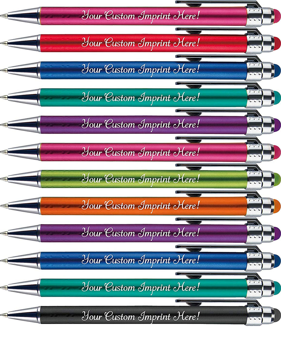 Personalized Pens with Stylus Tip -Bright Lights- Click action - Custom ...