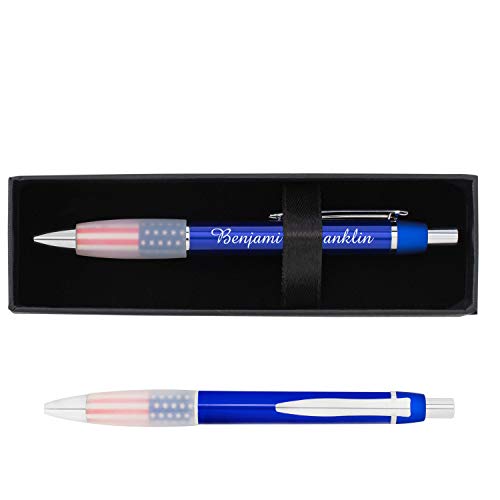 Custom American Flag Pen - Personalized w/Imprint of Choice | Metal Design | Perfect for Him or Her