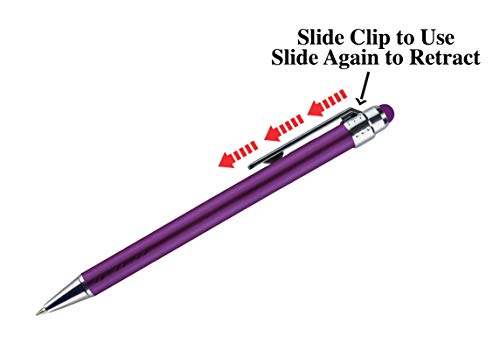 Personalized Pens with Stylus Tip -Bright Vibes- Click action - Custom - Black writing - Printed Name pens - Imprinted with Your Logo or Message - FREE PERSONALIZATION - 12 Pens/Box