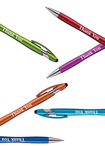 "Thank You" Gift Stylus Pens For All TouchScreen Devices - 2 in 1 Combo Pen for Events, Parties, Employee Appreciation & More