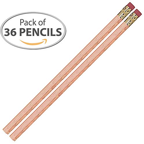 Natural Color Hexagon #2 Pencil, Eraser - 36 Qty Package - Express Pencils