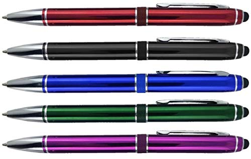 12 Pack Introne- Personalized Ballpoint Pen with Stylus Tip a stylish, premium metal pen, black ink, medium point. Ad your name, message or logo - Custom Printed - FREE PERSONALIZATION