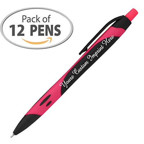 Your Name Custom Printed on our Bentley Rubberized Two-Tone Soft Touch Ballpoint Pen is a stylish, premium pen, black ink, medium point. Box of 12 - PERSONALIZED FREE