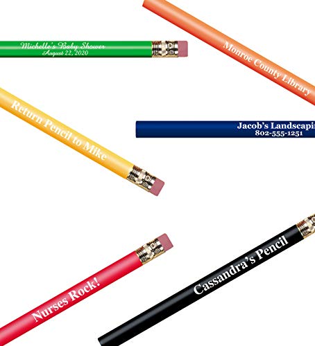 Jumbo Custom Pencils Personalized imprinted with your Name, Logo or Message - Express Pencils Pack of 12