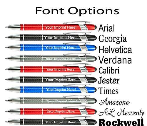 Express Pencils™ - Customized Pens with Stylus - Metal Pens - Custom Printed Name Pens with Black Ink Personalized & Imprinted with Logo or Message -Great Gift Ideas- 12 pcs/pack
