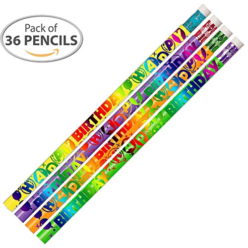 D1352 Birthday Celebration - 36 Qty Package - Happy Birthday Pencils - Express Pencils