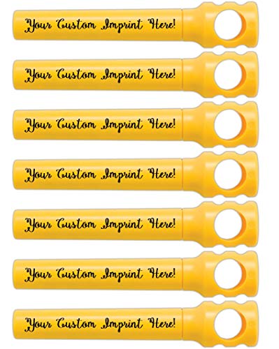 Personalized Pocket Corkscrew - Wine Bottle Opener- Custom Printed - Imprinted with Your Name Logo or Message - Favors - Includes Personalizing - 12 Quantity Box (Assorted Colors)