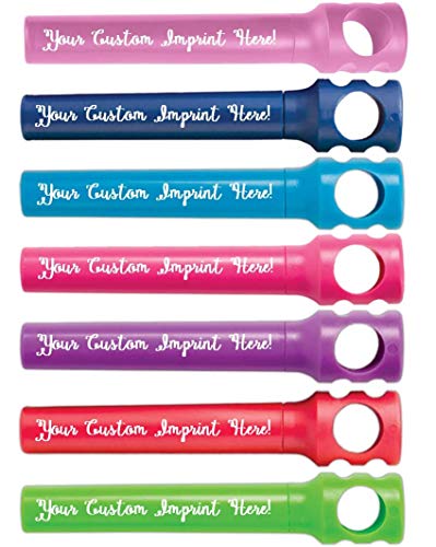 Personalized Pocket Corkscrew - Wine Bottle Opener- Custom Printed - Imprinted with Your Name Logo or Message - Favors - Includes Personalizing - 12 Quantity Box (Assorted Colors)