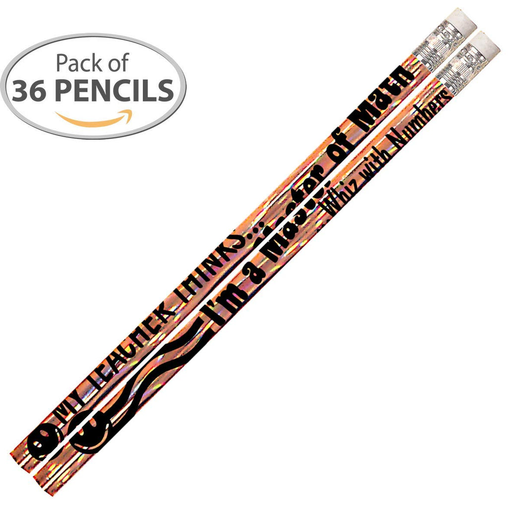 D2365 My Teacher Thinks Master Of Math - 36 Qty Package - Award Pencils - Express Pencils