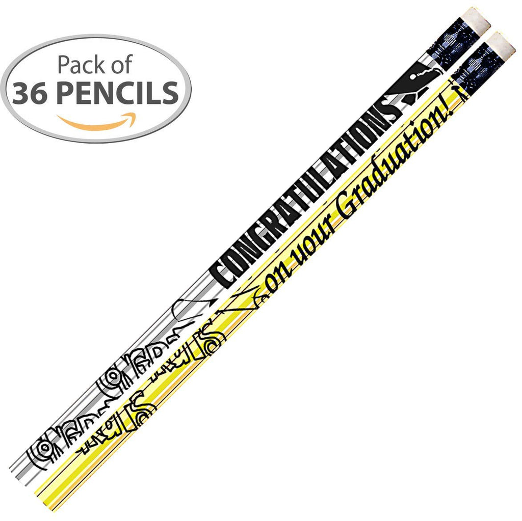 D1532 Congratulations on Your Graduation - 36 Qty Package - Motivational Pencils - Express Pencils