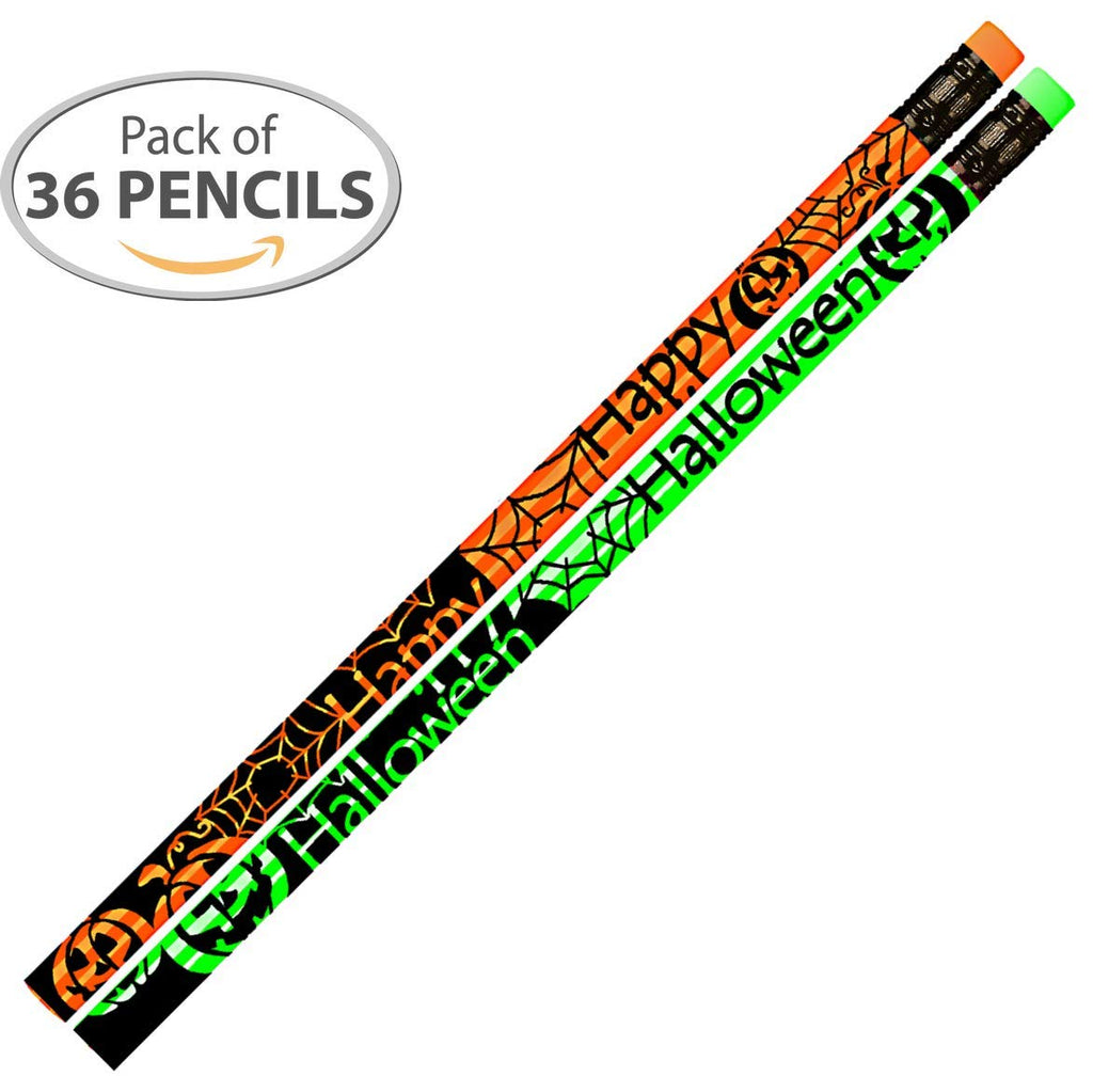 D2246 Happy Halloween Fun - 36 Qty Package - Smiley Pumpkin Pencils - Express Pencils