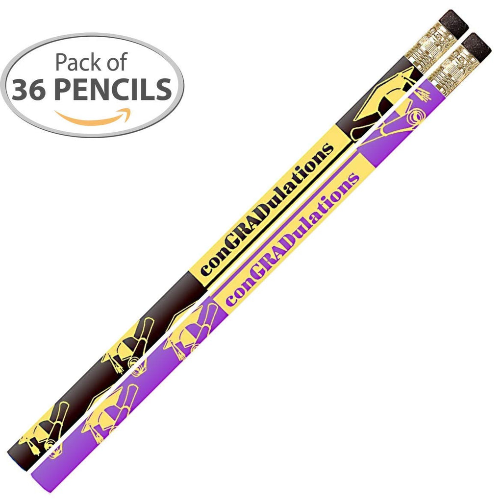 D1417 conGRADulations - 36 Qty Package - Graduation Pencils - Express Pencils
