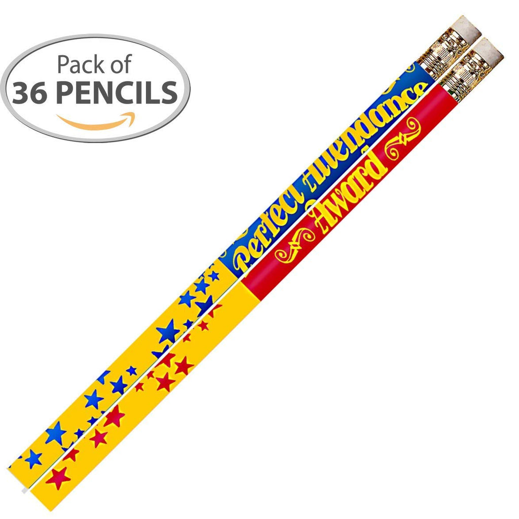 D1404 Perfect Attendance - 36 Qty Package - Attendance Award Pencils - Express Pencils