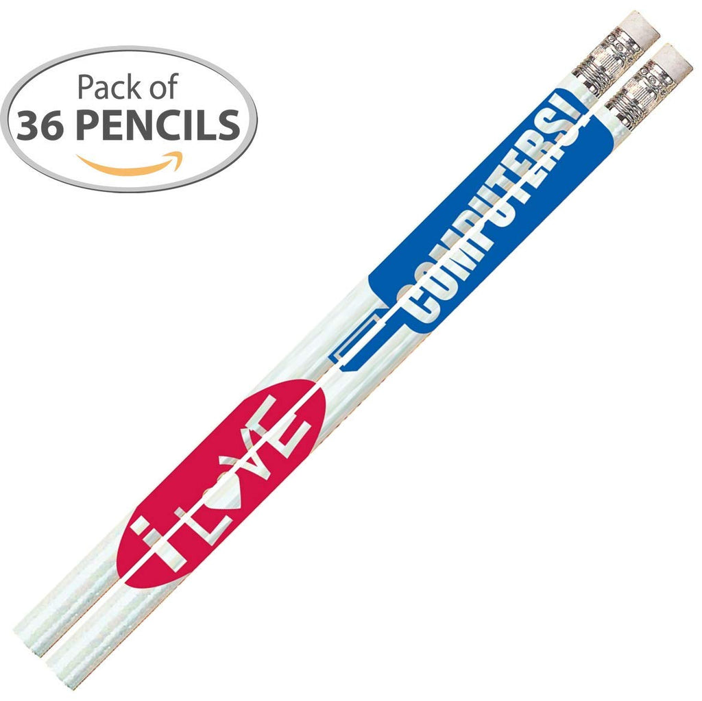 D1428 I Love Computers - 36 Qty Package - Computer Pencils - Express Pencils