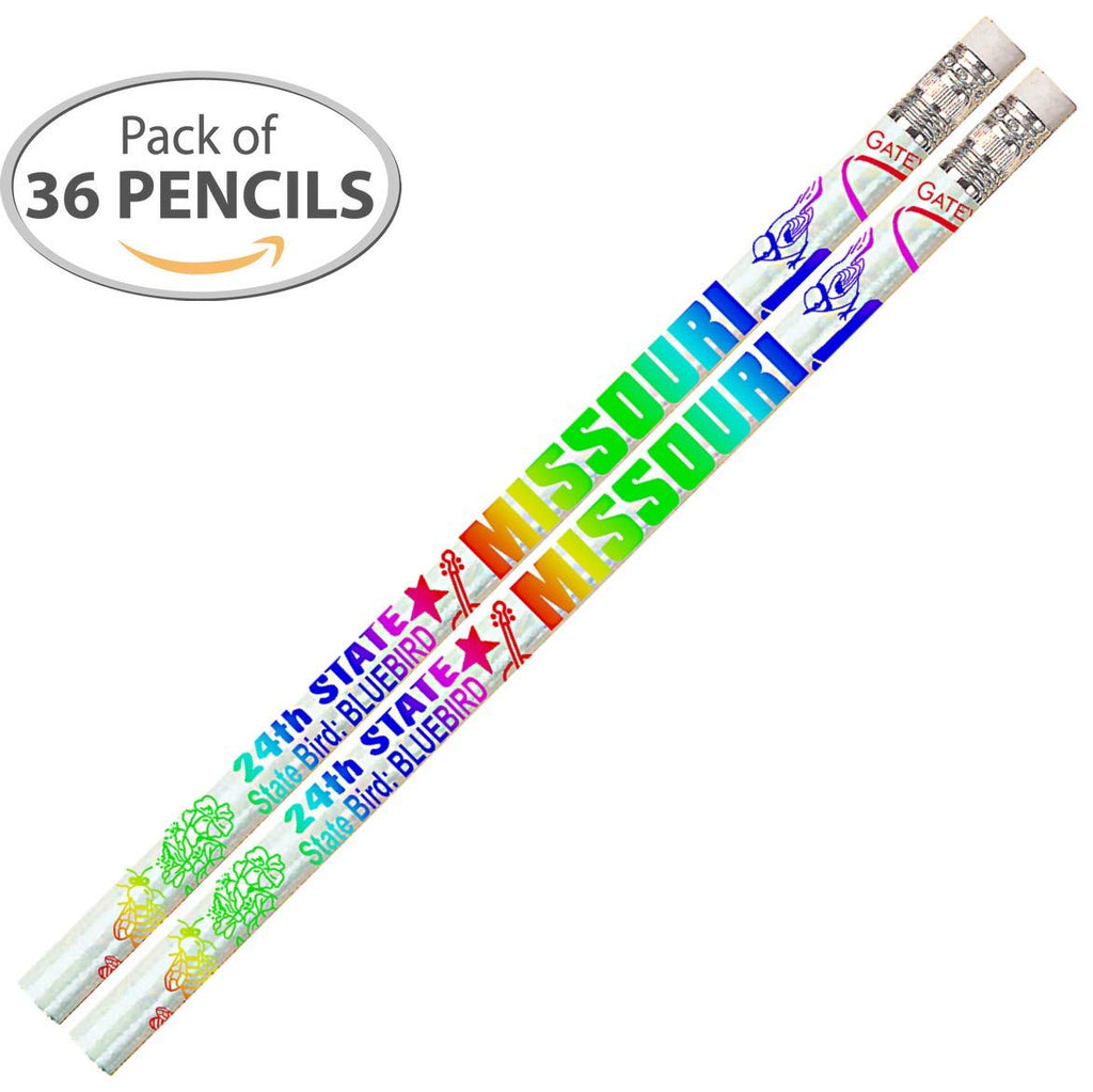 D1501 Missouri - 36 Qty Package - Missouri State Quick Facts Pencils - Express Pencils