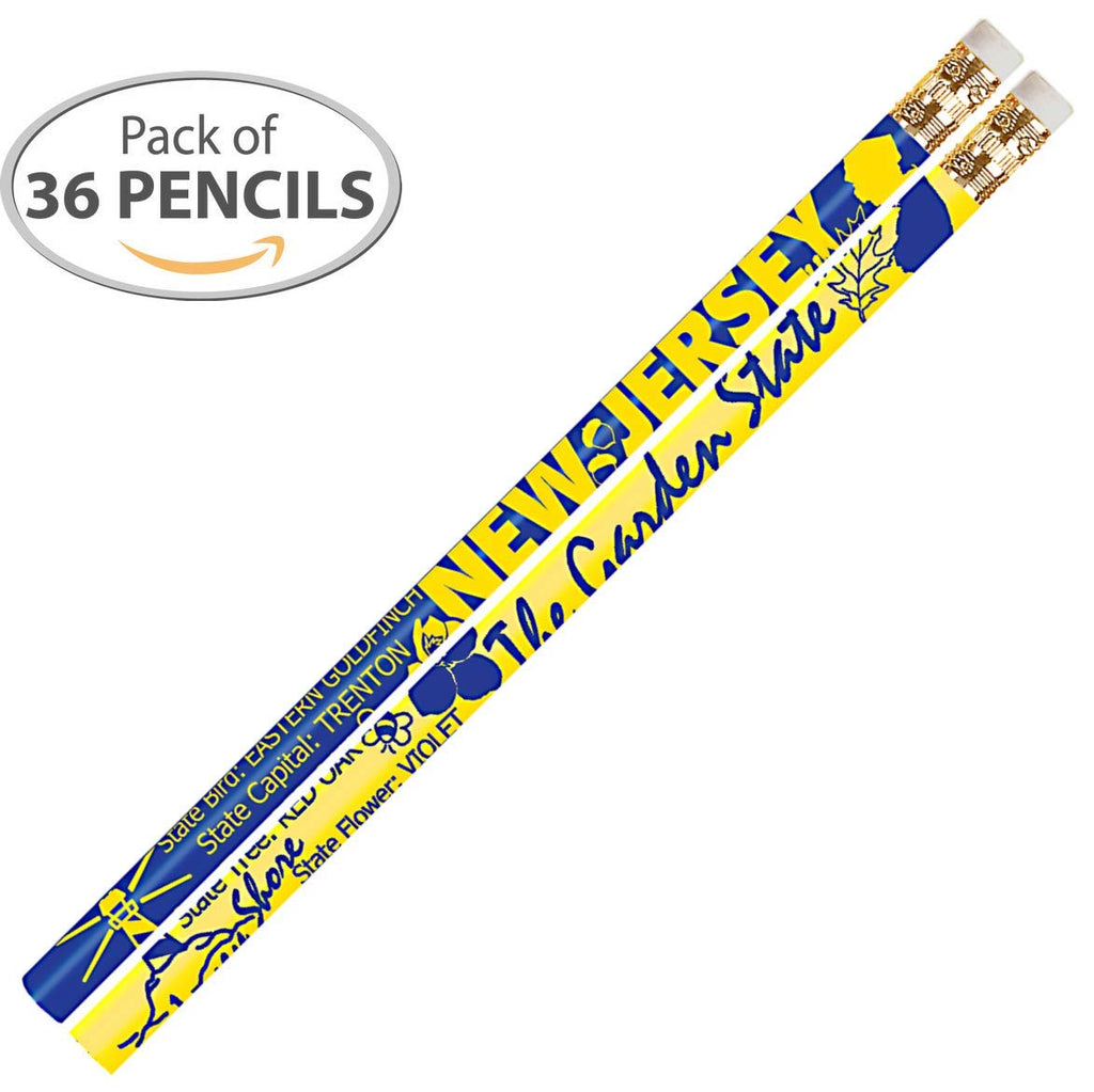 D2346 New Jersey - 36 Qty Package - New Jersey State Quick Facts Pencils - Express Pencils