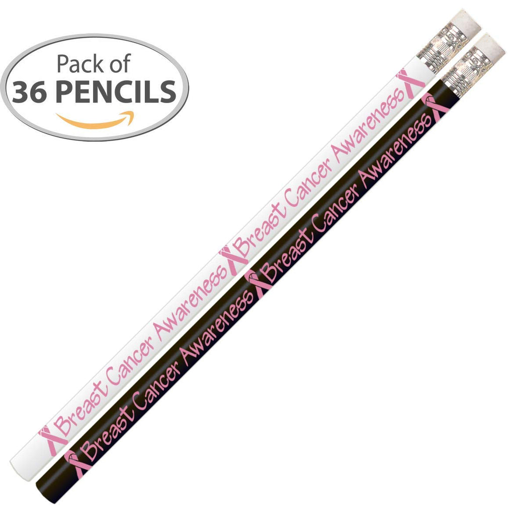 D2463 Breast Cancer Awareness - 36 Qty Package - Pink Ribbons Pencils - Express Pencils