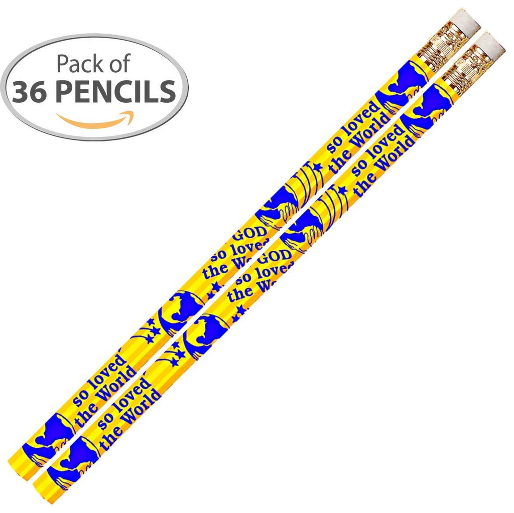 D1950 For God So Loved The World - 36 Qty Package - Jesus Pencils - Express Pencils