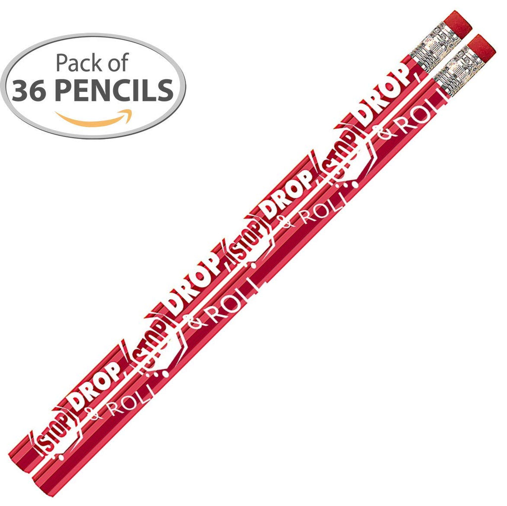 D2014 Stop Drop & Roll - 36 Qty Package - Fire Safety Pencils - Express Pencils