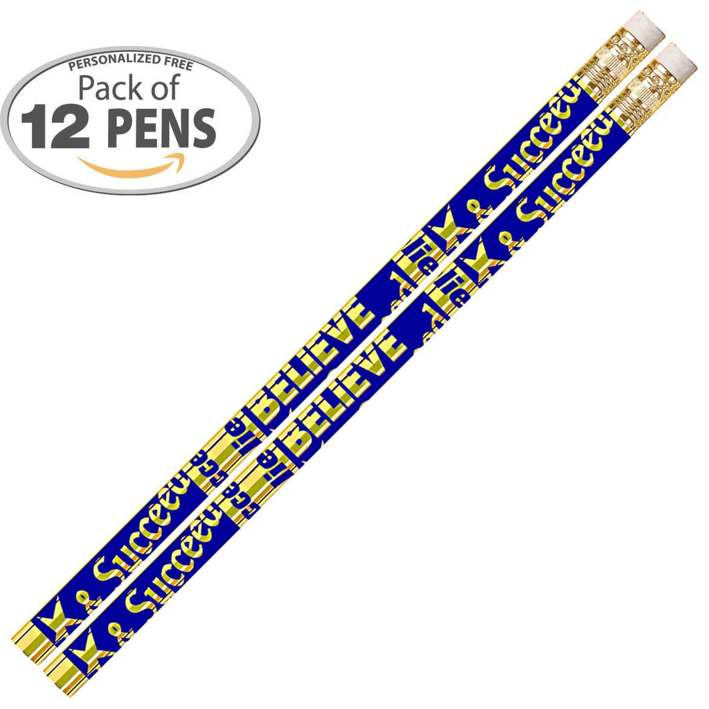 D1440G Believe & Succeed - 36 Qty Package - Motivational Pencils - Express Pencils