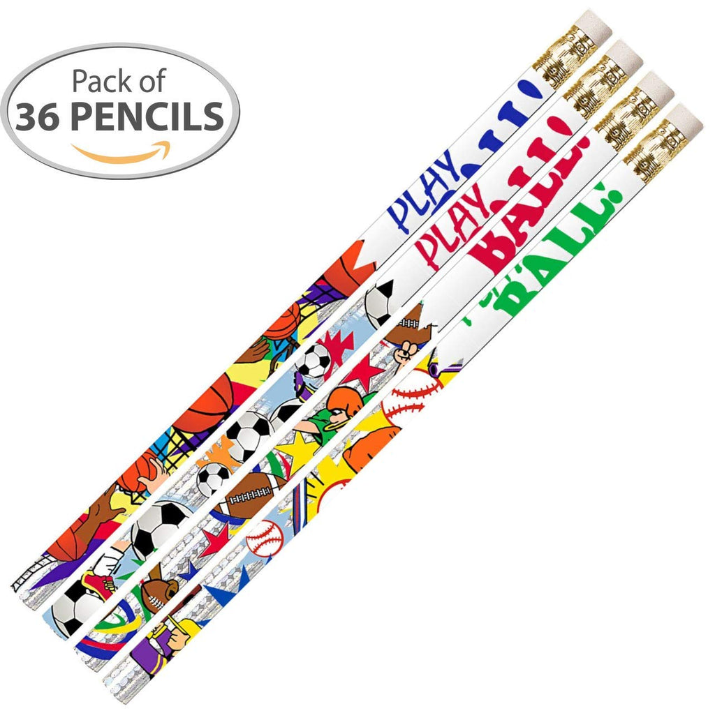 D2497 Play Ball! - 36 Qty Package - Ball Sports Pencils - Express Pencils