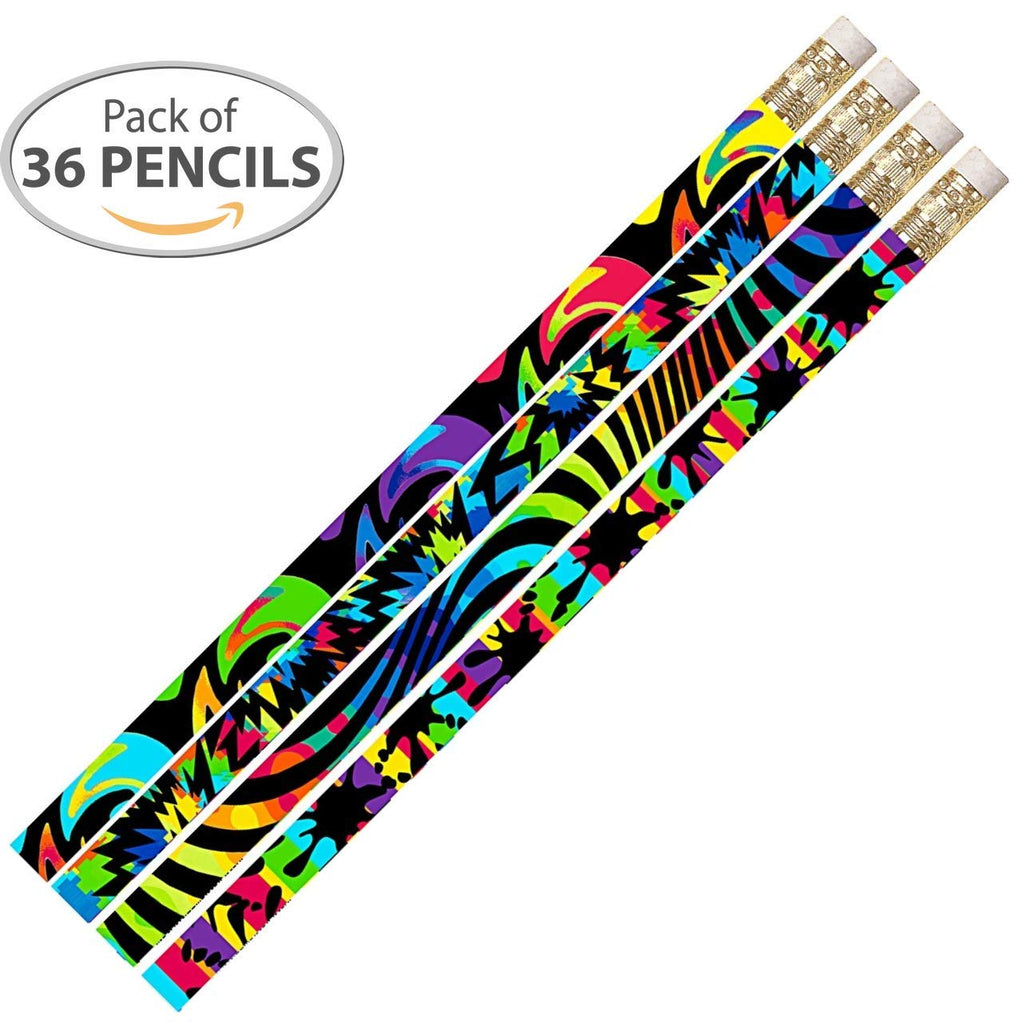 D1031 Colorama - 36 Qty Package - Swirly Colors Decorated Pencils - Express Pencils