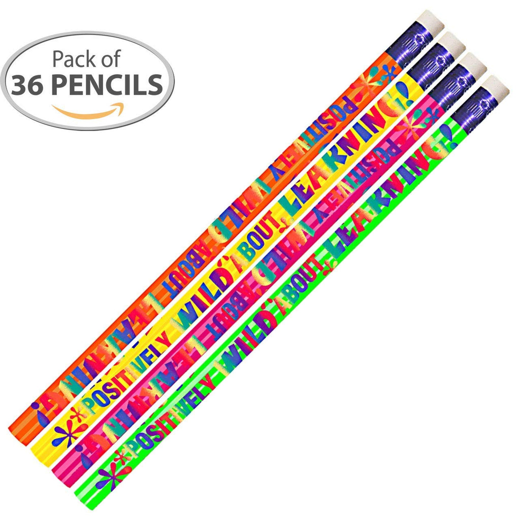 D2406 Positively Wild About Learning - 36 Qty Package - School Pencils - Express Pencils