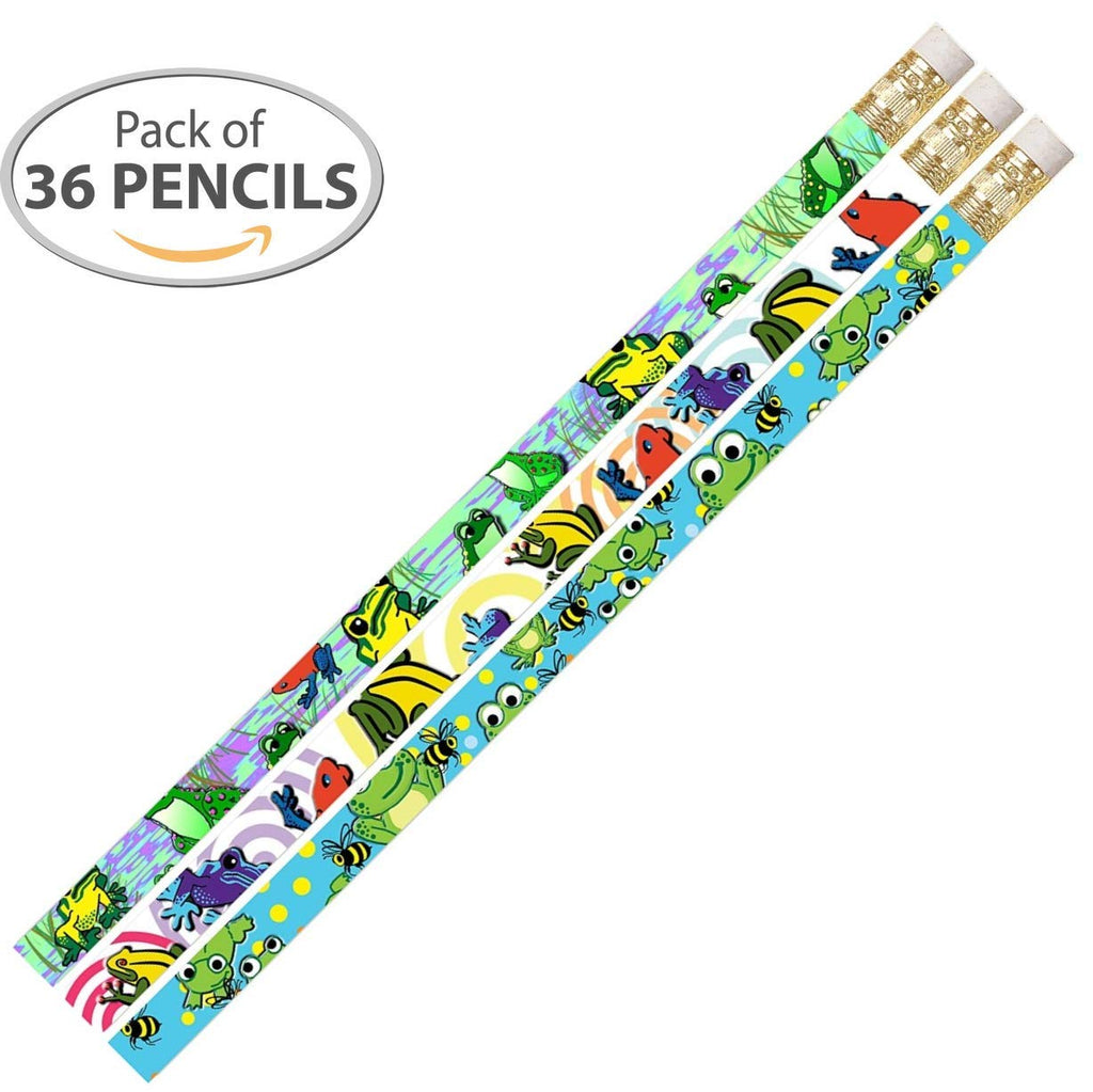 D1350 Frog Frenzy - 36 Qty Package - Cute Frogs Pencils - Express Pencils