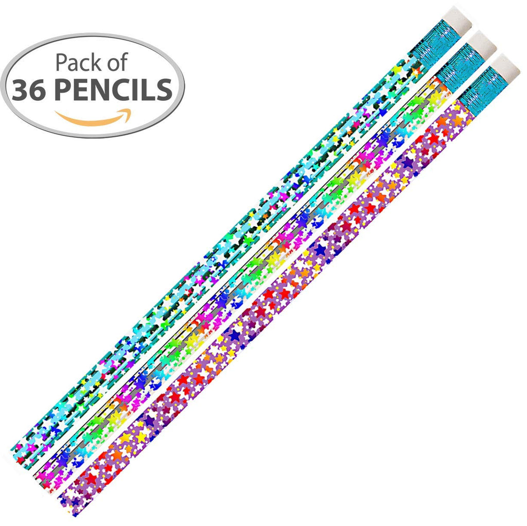 D1309 Stardust - 36 Qty Package - Decorative Stars Pencils - Express Pencils