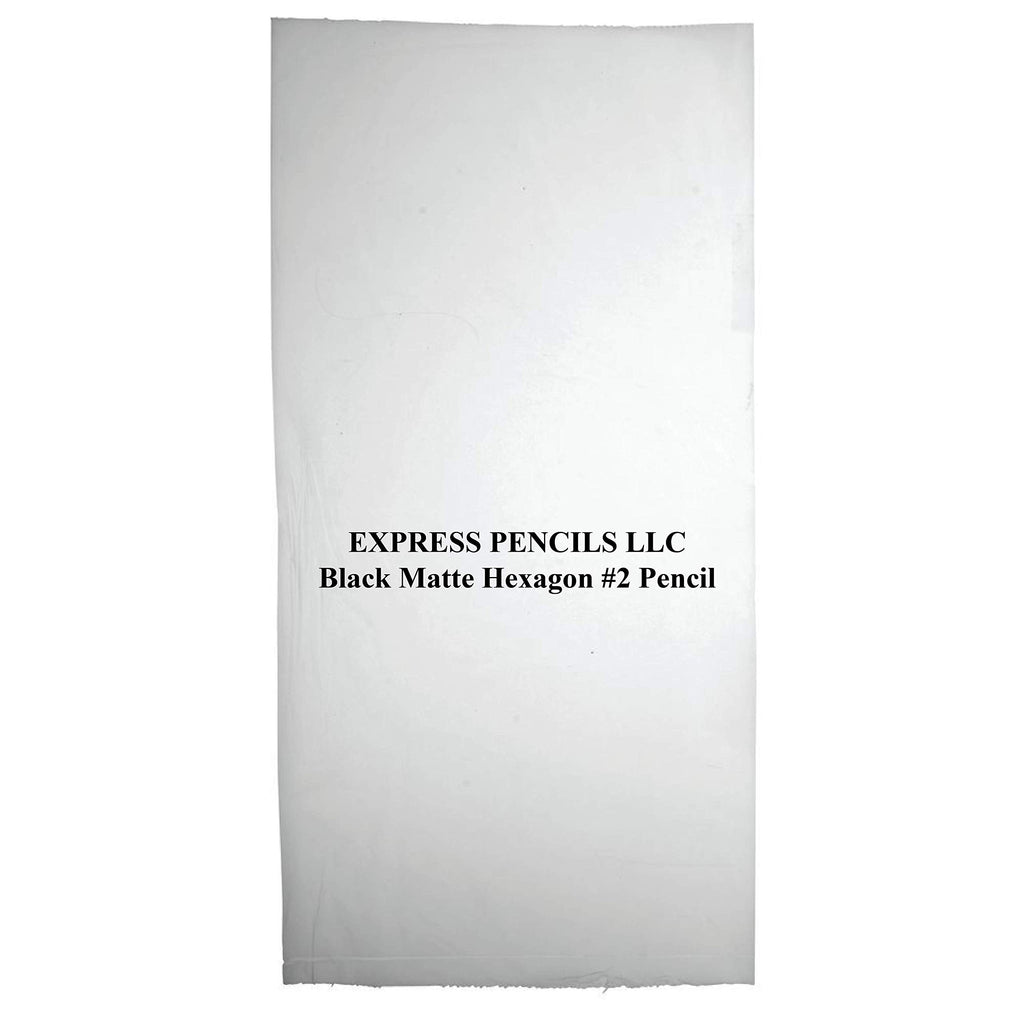 Black Matte Hexagon #2 Pencil, Eraser. Wooden. Non Toxic. 36 Pack. Express Pencils