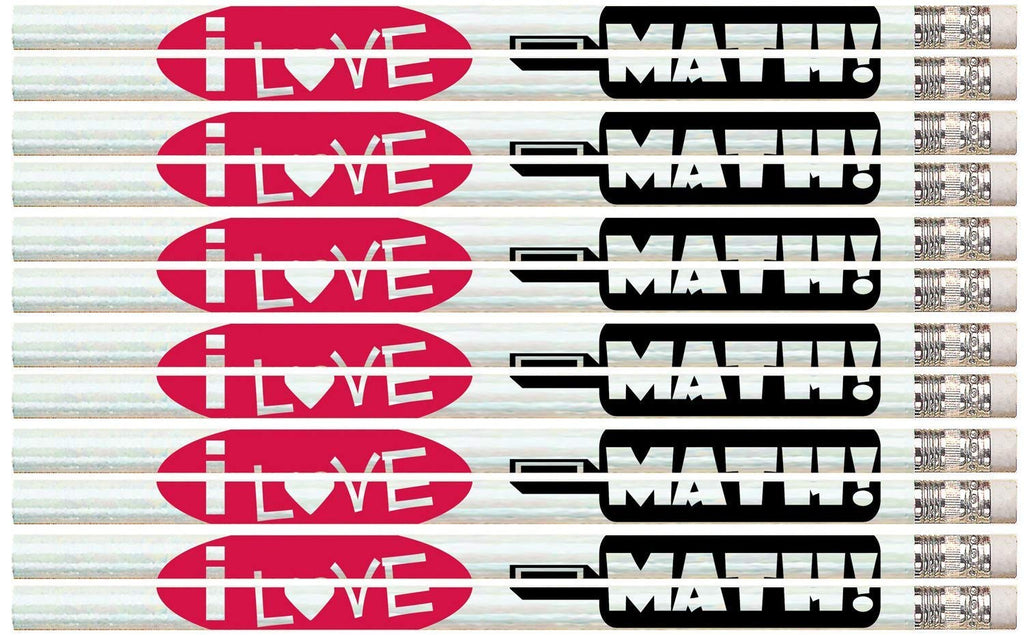 D1431 I Love Math - 36 Qty Package - School Pencils - Express Pencils