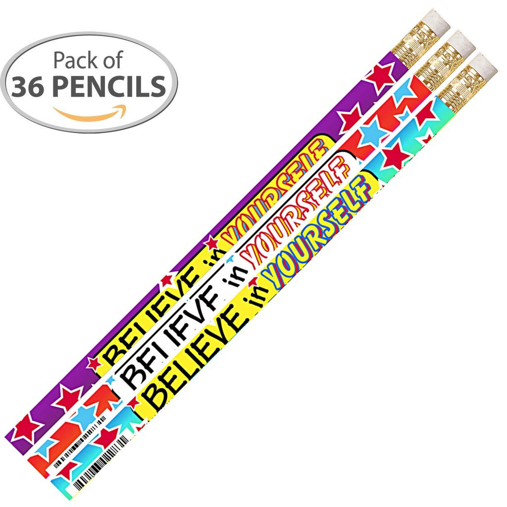 D2283 Believe In Yourself - 36 Qty Package - Motivational Pencils - Express Pencils