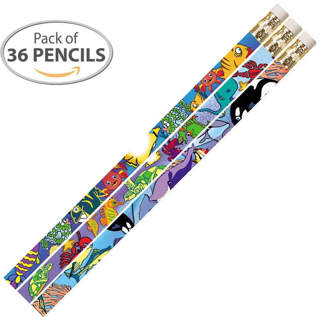 D1013 Sea life Assorted - 36 Qty Package - Assorted Cute Sea life Pencils - Express Pencils