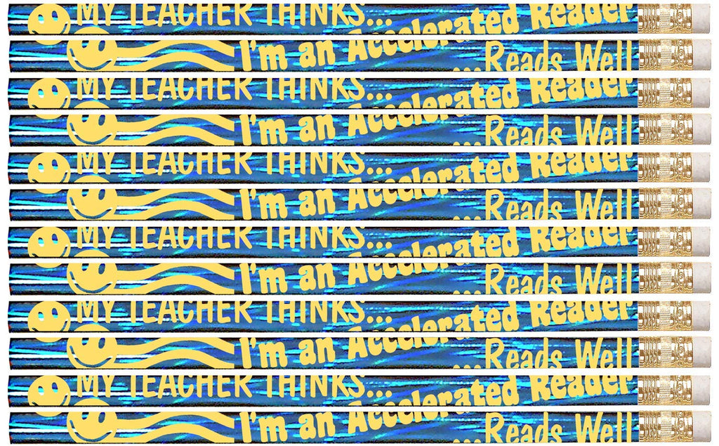 D2364 My Teacher Thinks Accelerated Reader - 36 Qty Package - Reading Award Pencils - Express Pencils