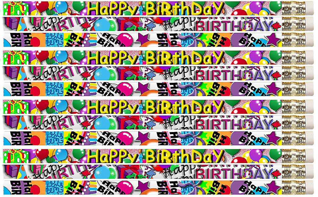 D1355 Birthday Supreme - 36 Qty Package - Happy Birthday Pencils - Express Pencils