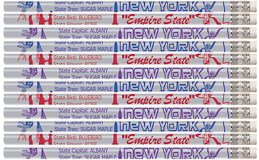 D2233 New York - 36 Qty Package - New York State Quick Facts Pencils - Express Pencils