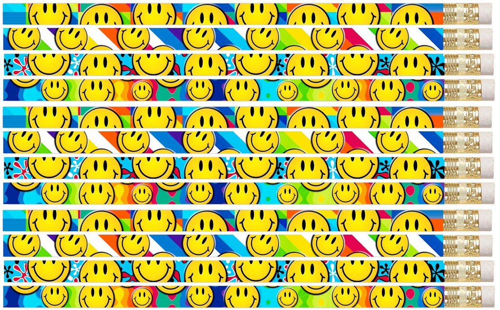 D2391 Smiley Sensations - 36 Qty Package - Happy Face Pencils - Express Pencils