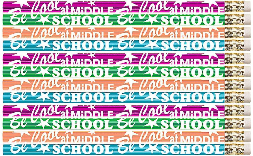 D1542 Be Cool At Middle School - 36 Qty Package - School Pencils - Express Pencils