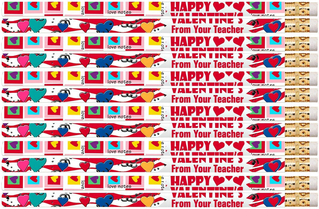 D2518 Happy Valentine's From Your Teacher - 36 Qty Package - Valentine Pencils - Express Pencils